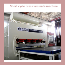 Máquina de prensa caliente de la melamina laminada del ciclo corto hidráulico / MDF que laminan la línea de la prensa caliente